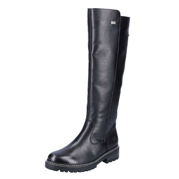 Remonte Women's D0B72-01 Stefanie Smooth Leather Tall Boot, Black, 8 US/39 EU - Picture 2 of 16